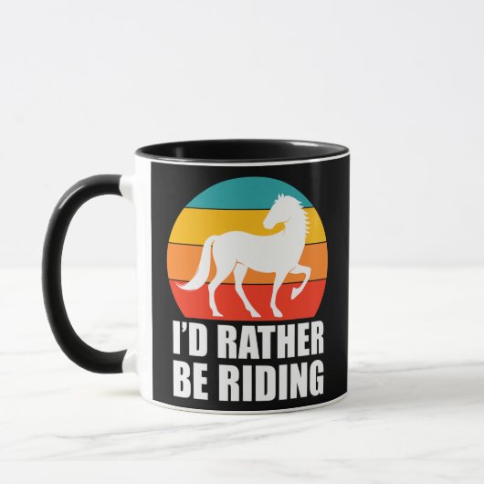 Mug Je préférerais faire du cheval pour femmes et fill (Gauche)