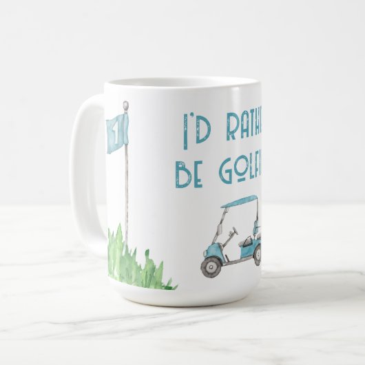 Mug Je Préférerais Faire Du Golf (Devant gauche)