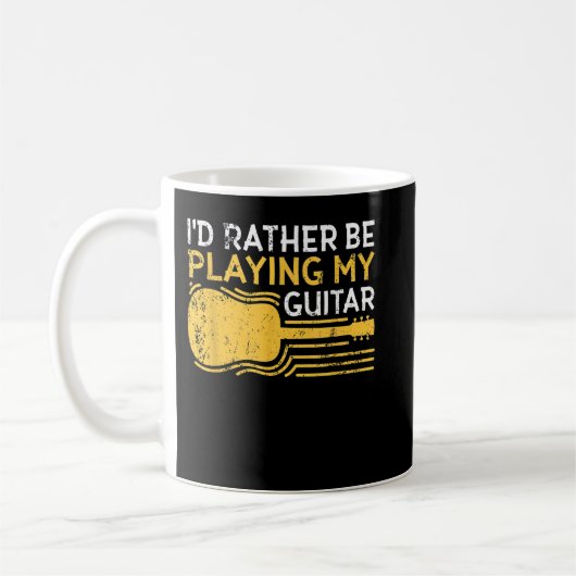 Mug Je Préférerais Jouer À Ma Guitare (Gauche)