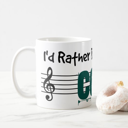 Mug Je Préférerais Jouer Mon Cello (Avec donut)