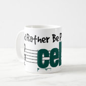 Mug Je Préférerais Jouer Mon Cello (Devant gauche)