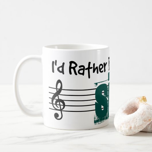 Mug Je Préférerais Jouer Mon Sitar (Avec donut)