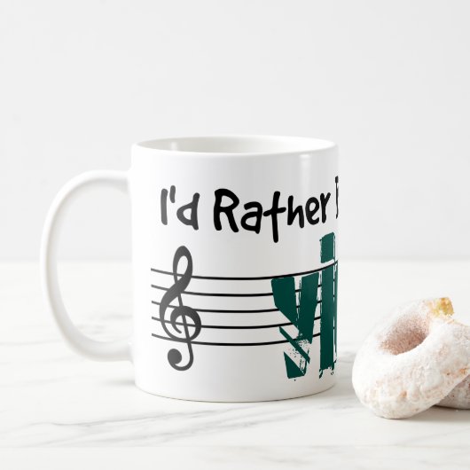 Mug Je Préférerais Jouer Mon Violon (Avec donut)