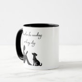 Mug Je préférerais lire avec mon chien (Devant gauche)