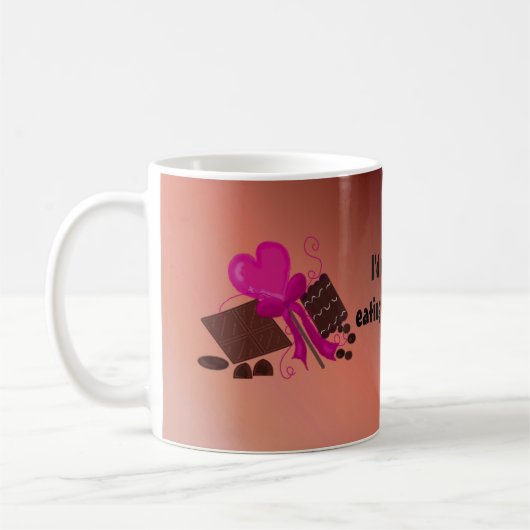 Mug Je préfèrerais manger du chocolat (Gauche)