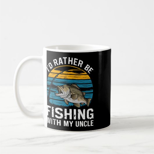 Mug Je préférerais pêcher avec mon oncle (Gauche)