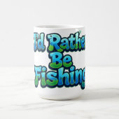 Mug Je préférerais pêcher Mignon petit poisson (Centre)