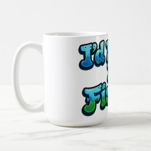 Mug Je préférerais pêcher Mignon petit poisson (Gauche)