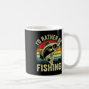 Mug Je préférerais pêcher rétro vintage pêcheur en ple