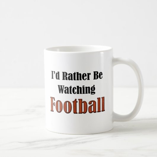 Mug Je Préférerais regarder le football (Droite)