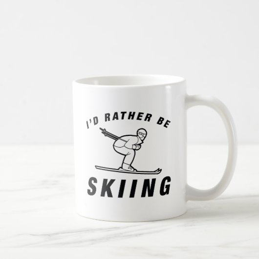 Mug Je Préférerais Skier (Droite)