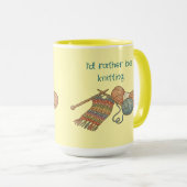 Mug Je préférerais tricoter. (Devant droit)