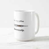 Mug Je prendrai mon café en intraveineuse (Devant droit)