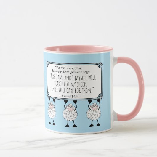 Mug « Je prendrai soin de mes brebis » (Droite)