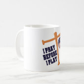 Mug Je prie avant de jouer à Basebal Game (Devant gauche)