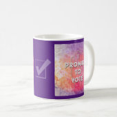 Mug JE PROMETS DE VOTER (violet) (Devant droit)