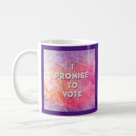 Mug JE PROMETS DE VOTER (violet) (Gauche)