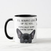 Mug Je recherche qu'à vous le chien indique je t'aime (Gauche)