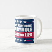 Mug Je Refuse de laisser le gouvernement faire le trou (Devant droit)