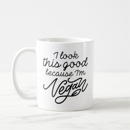 Mug Je regarde ça bien parce que je suis Vegan (Gauche)