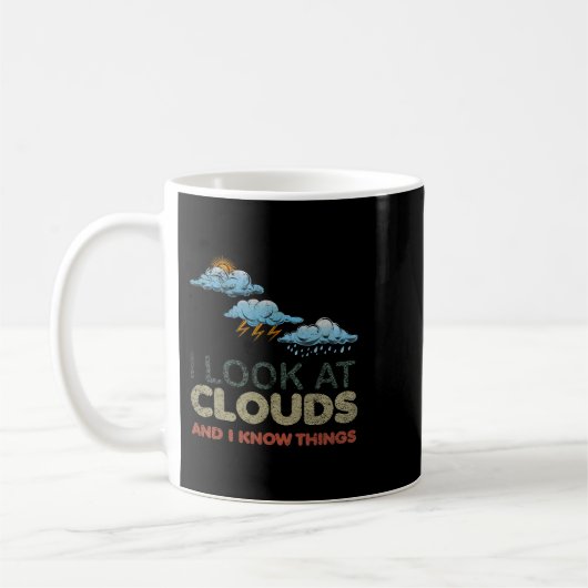 Mug Je Regarde Les Nuages Drôle Météorologie Météorolo (Gauche)