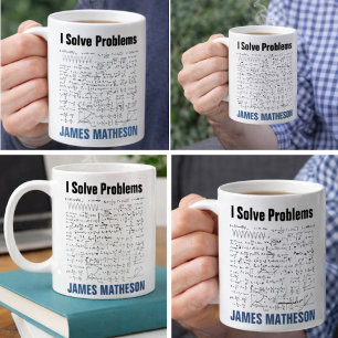 Mug Je Résous les Problèmes Drôles Équations Mathémati