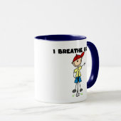 Mug Je respire Golf (Devant droit)