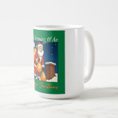 Mug Je rêve d'un amoureux de Bitcoin de Noël orange (Devant droit)