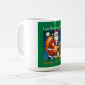 Mug Je rêve d'un amoureux de Bitcoin de Noël orange (Devant gauche)