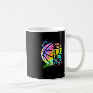 Mug Je sais que je joue comme une fille, essayez de su
