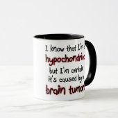 Mug Je sais que je suis un hypocondriaque… (Devant droit)