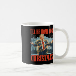 Mug Je serai à la maison pour le Père Noël de Noël Drô