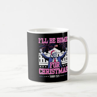 Mug Je serai à la maison pour les pyjamas de Noël Trum