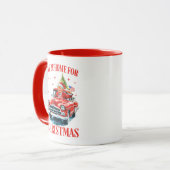 Mug Je serai à la maison pour Noël (Devant gauche)