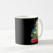 Mug Je serai à la maison pour Noël drôle Père Noël Tru (Devant droit)