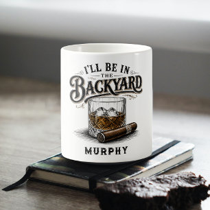 Mug Je serai dans le jardin, amateur de bourbon et de