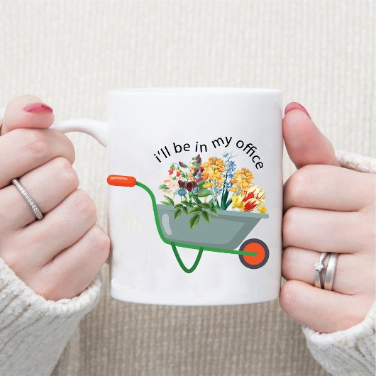 Mug Je serai dans mon bureau de jardinage botanique
