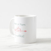 Mug Je serai maman après mon café ! Flèches Boho & Cou (Devant gauche)