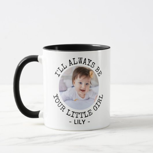 Mug Je serai toujours ta petite fille Noël Maman Bébé (Gauche)