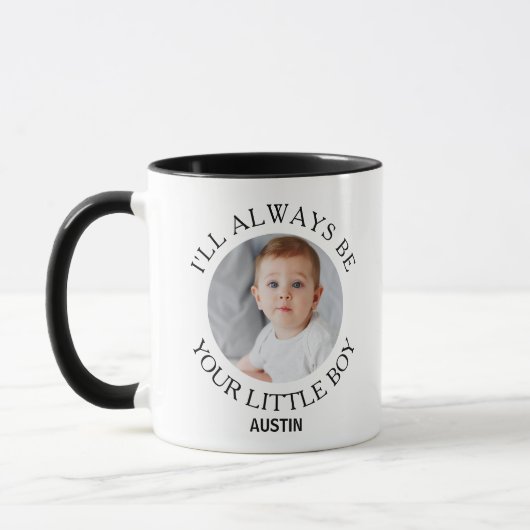 Mug Je serai toujours ton petit garçon Noël Maman Mère (Gauche)