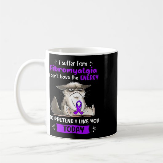 Mug Je Souffre De Fibromyalgie Sensibilisation Fun Cha (Gauche)