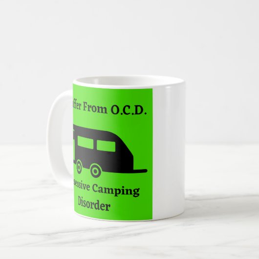 Mug Je Souffre De L'OCD - Trouble De Camping Obsession (Devant gauche)