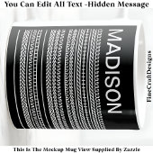 Mug Je Souhaite Peindre & Nom Message Caché 091W