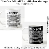 Mug Je Souhaite Peindre & Nom Message Caché 091W