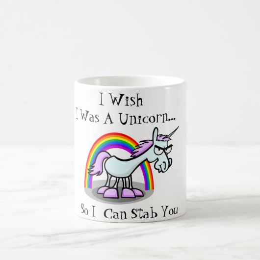 Mug Je souhaite que j'aie été une licorne ainsi je (Centre)