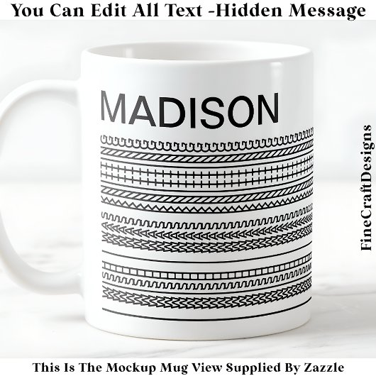 Mug Je Souhaiterais Tricoter & Message Caché 092B