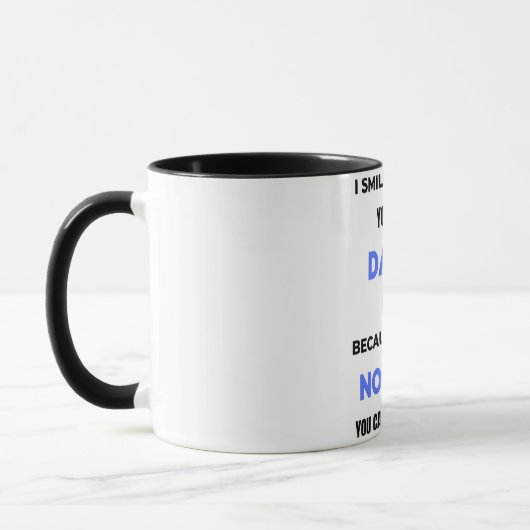 Mug Je souris parce que tu es mon papa bl (Gauche)