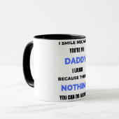 Mug Je souris parce que tu es mon papa bl (Devant gauche)
