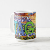 Mug Je soutiens la guilde d'art de Topeka (Devant gauche)
