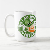 Mug Je suis 100% irlandais (Gauche)